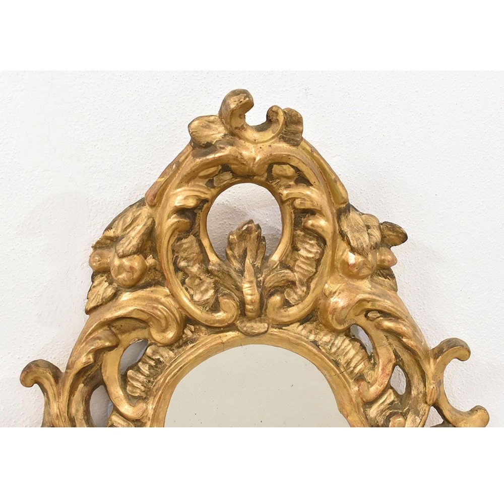 SPC155 1a antique gold leaf mirror round mirror 1700s.jpg